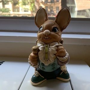 Vintage 50s Pendelfin England Large Father Rabbit Anthropomorphic Figurine 7.25"